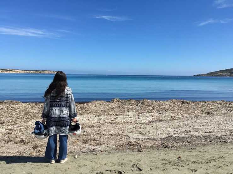 Looking out at the sea on the beach in Malta