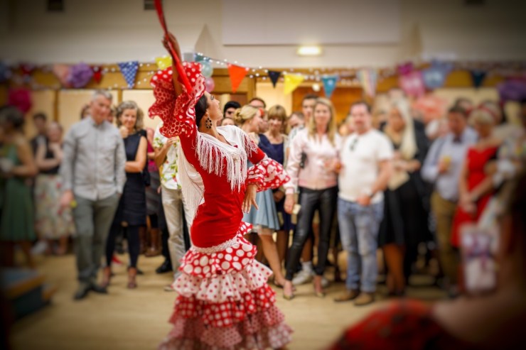 Flamenco dancer at birthday party Lucia Schweigert