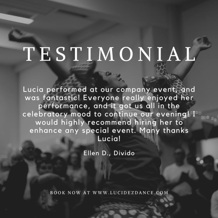 Testimonial Flamenco dancer for corporate event