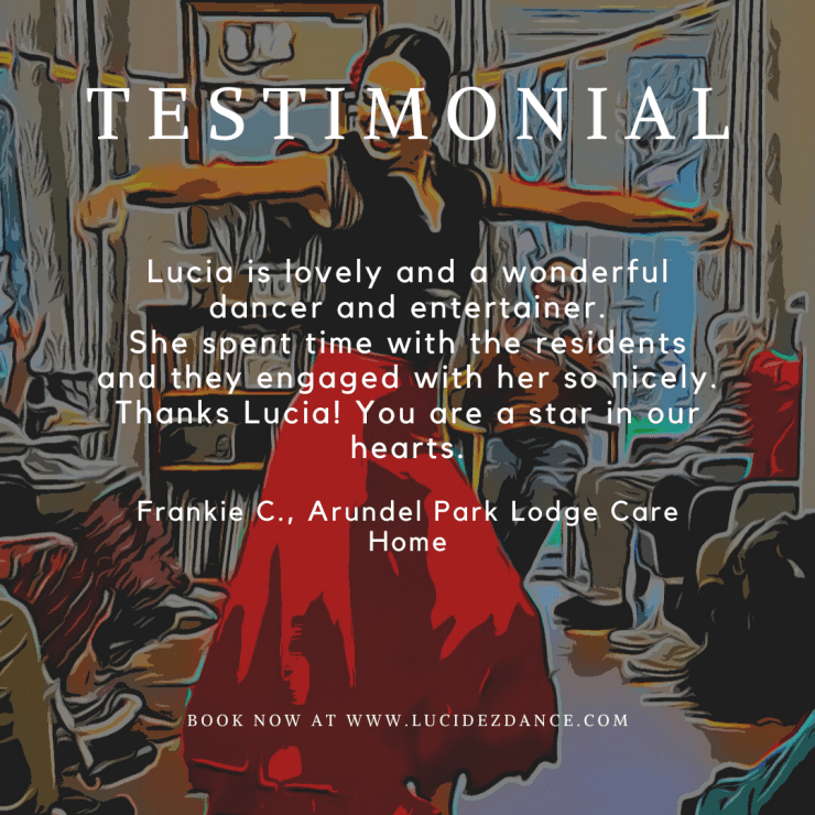 Testimonial Flamenco dancer for care home