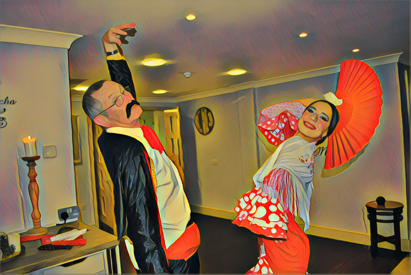 Flamenco dancer for retirement home entertainment